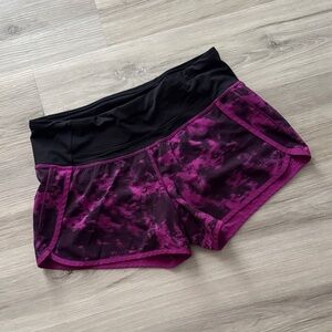 lululemon athletica Black and Pink Athletic Shorts